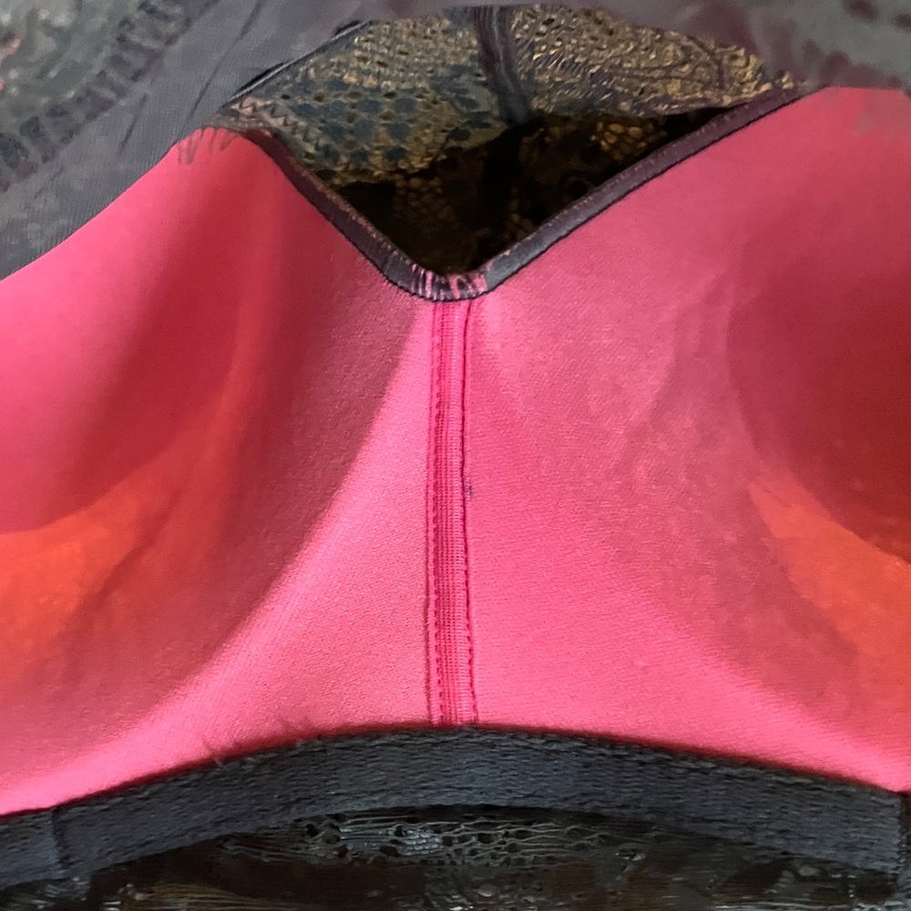 PINK Victoria's Secret Dusty Blue Lace High-Neck Bralette - Picture 7 of 7
